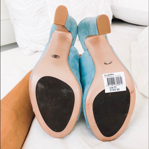 Baby Blue Tony Bianco Allegra Heeled Mule Shoes - Picture 4 of 7